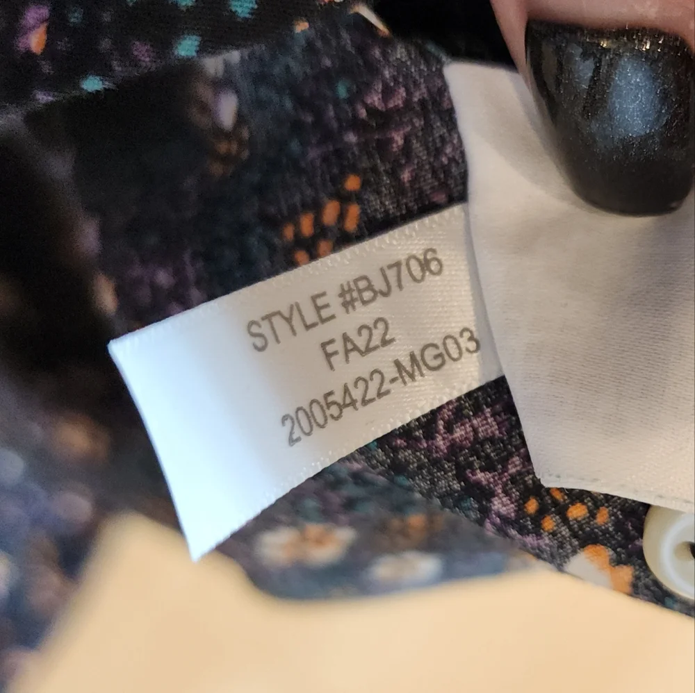 J. Crew Secret Wash Cotton Poplin Long Sleeve Button Shirt Yellow Green Floral M